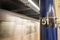 New York - Manhattan Subway. 51 street station interior with train speeding up