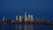 New York Manhattan time laps at dusk. Manhattan New York Cityscape NYC. Timelapse Sunset in New York Lower Manhattan