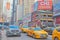 New York Manhattan Traffic at Broadway and 50th street