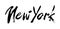 New York, Modern brush calligraphic style. Vector calligraphy. Typography poster. Usable as background.