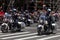 New York Motorcycle police group ride in the Pride parade