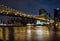 New York by night: Queensboro Bridge, East River and Manhattan