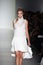 NEW YORK, NY - SEPTEMBER 04: A model walks the runway at the Marissa Webb fashion show