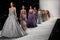 NEW YORK, NY - SEPTEMBER 05: Models walk the runway at Monique Lhuillier Spring 2015 fashion show