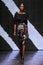 NEW YORK, NY - SEPTEMBER 08: Model Leila Nda walks the runway at Donna Karan Spring 2015 fashion show