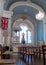 New York, NY / United States - Jan. 8, 2016: An interior vertical view of St. Paul`s Chapel of Trinity Church Wall Street