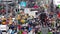 New York, NY, USA. Close up of thousands of people walking in Time Square, Broadway and on the seventh Avenue