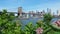 New York, NY, USA. Views of the Brooklyn bridge from the historic and trendy Dumbo neighborhood. Wonderful summer day