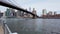 New York, NY, USA. Views of the Brooklyn bridge from the historic and trendy Dumbo neighborhood. Wonderful summer day