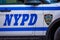 New York NYPD Police car with sirens at day