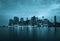 New York - Panoramic view of Manhattan Skyline by night