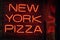 New york pizza red neon sign