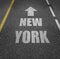 New York road marking