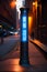 New York sidewalk, graffiti brick wall, light post, bokeh background , night, AI Generative Illustration Graphic Design Art