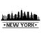 New York Skyline City Icon Vector Art Design