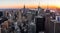 New York Skyline Manhatten Cityscape Empire State Building from Top of the Rock Sunset