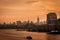 New York skyline at sunset