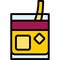 New York Sour Cocktail icon, Alcoholic mixed drink vector
