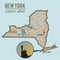 new york state map. Vector illustration decorative design