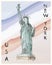 New York, Statue of Liberty hand drawing poster