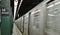 New York Subway Fast Speed Blurred Motion Train Background