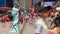 New york summer day times square living statue tourist fun 4k usa