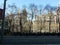 New-York trees branches twigs blue sky sunshine quarter buildings landscape