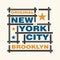 New York typography,Brooklyn design graphic, t-shirt Brooklyn printing man NYC