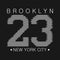 New York typography graphics. Brooklyn print for number t-shirt, design of athletic clothes. Stamp for sport original apparel.