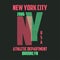 New York typography for t-shirt. Brooklyn modern graphics for tee shirt with lines. Slogan NY for trendy apparel print. Vector.