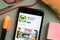 New York, USA - 29 September 2020: Nature for Kids and Toddlers mobile app logo on phone screen close up, Illustrative Editorial