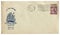 New York, The USA  - 4 April 1933: US historical envelope: cover with cachet first voyage Santa Lucia, Grace Line, postage stamp D