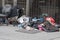 NEW YORK, USA - APRIL 21 2017 - homeless in the street