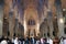NEW YORK, USA - August 28, 2018: Interior of St. Patrick`s Cathedral, a famed neogothic Roman Catholic Cathedral in New York City