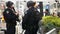 NEW YORK, USA - DECEMBER, 2017: NYPD police men standing in Manhattan near Rockefeller center