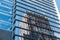 NEW YORK, USA - JUN 22, 2017: Close up detail of building exterior with reflection, Midtown Manhattan, New York City, United State