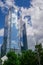 New york,USA-June 16,2018:The Modern Buliding is tall in new york city near One World Trade building at USA