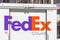 NEW YORK, USA - MAY 15, 2019: FedEx Express truck in midtown Manhattan. FedEx is one of leading package delivery