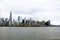 New York, USA - One world trade center Building, observation tower Manhattan New York skyline skyscraper  from ferry