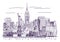 New York vector drawing