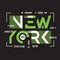 New York vector t-shirt and apparel geometric design, typography