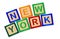 New York Wooden Block Letters