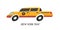 New York yellow cab. Vector illustration
