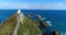 New Zealand aerial drone footage of Nugget Point Lighthouse in Otago region
