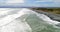 New Zealand aerial drone video of beach and ocean landscape Te Waewae Bay coast