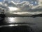 New Zealand: Akaroa harbour with sunlit clouds