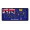 New Zealand automobile license plate on white background
