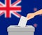 New Zealand election banner background. Template for your design