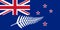 New Zealand Flag With Silver Fern