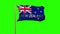 New Zealand flag with title waving in the wind